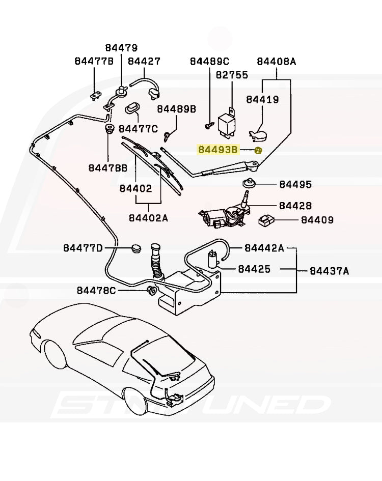 Mitsubishi OEM Rear Wiper M6 Nut for DSM/Evo (MF430004)