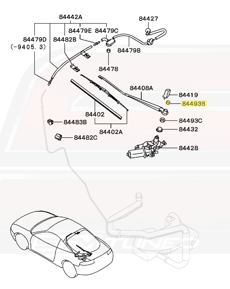 Mitsubishi OEM Rear Wiper M6 Nut for DSM/Evo (MF430004)