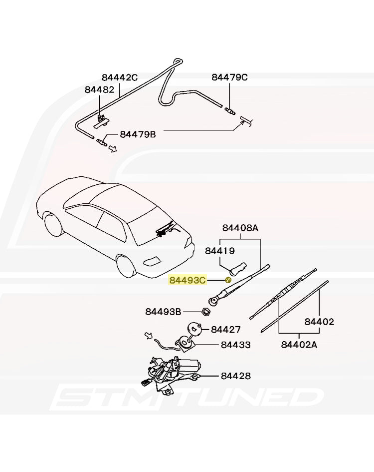 Mitsubishi OEM Rear Wiper M6 Nut for DSM/Evo (MF430004)