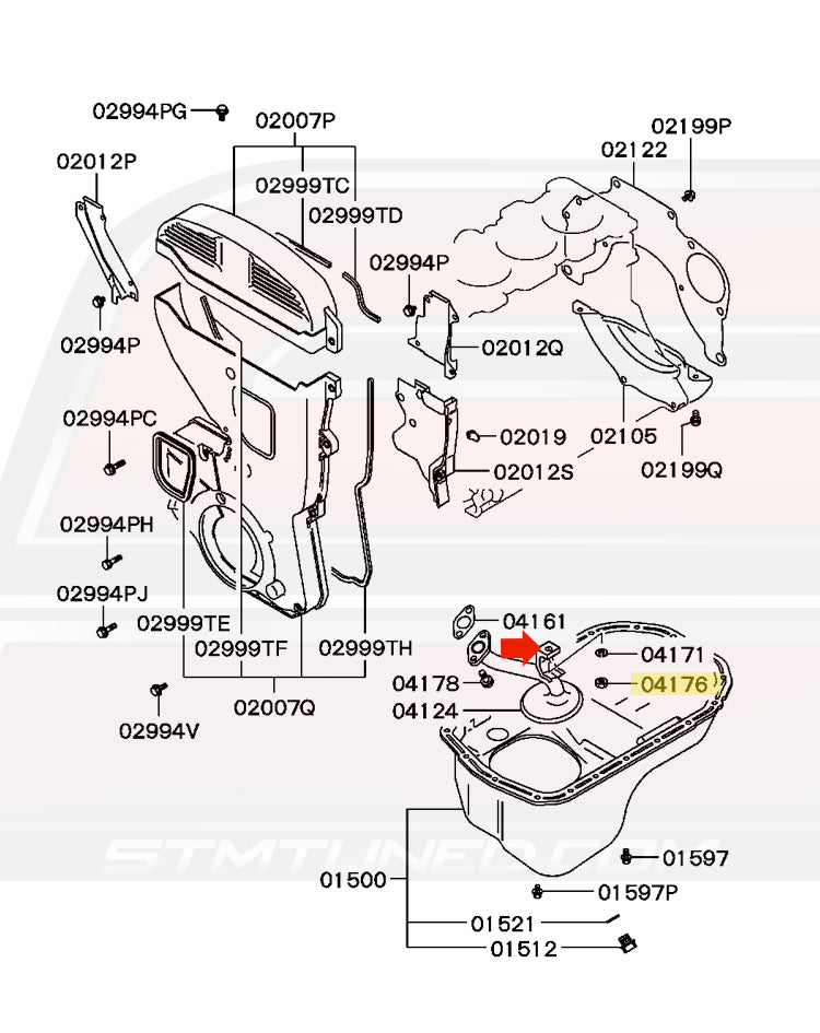 Mitsubishi OEM Oil Strainer Nut for 1G 6-Bolt DSM (MF430005)
