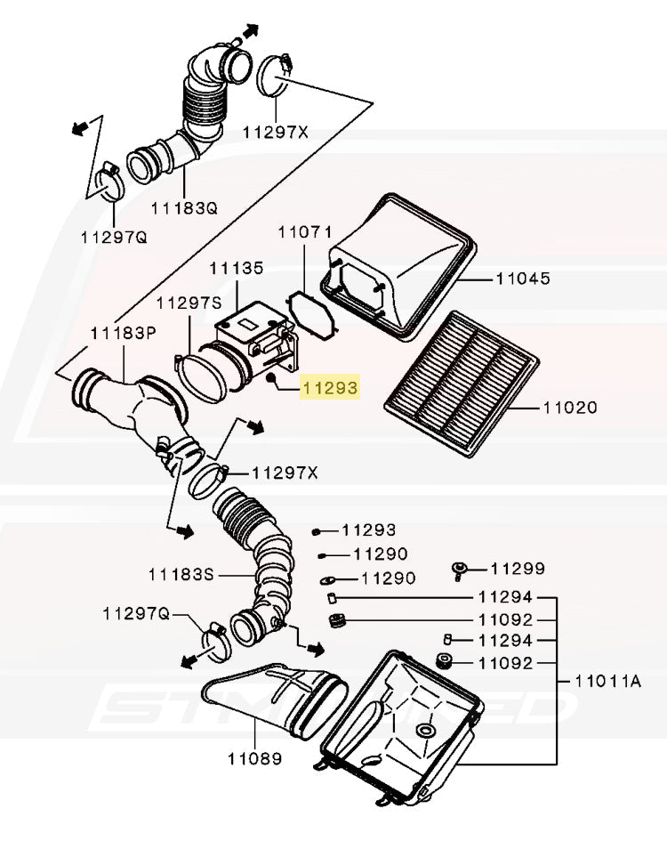 Mitsubishi OEM MAF Sensor Nut for 2G 3000GT Evo 1-9 (MF434103)