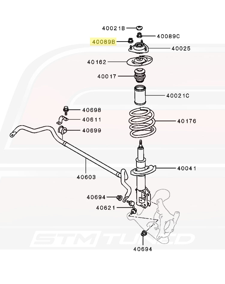 Mitsubishi OEM Strut Tower Nut for Evo DSM 3S (MF434105)