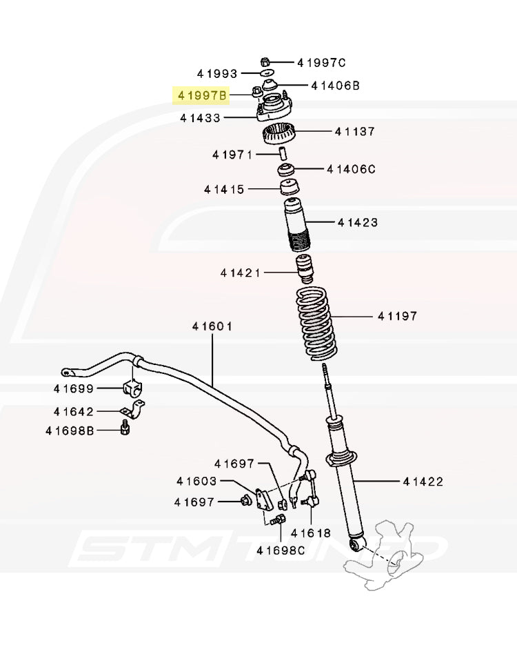 Mitsubishi OEM Strut Tower Nut for Evo DSM 3S (MF434105)