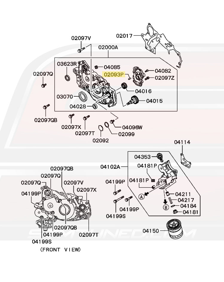Mitsubishi OEM M6x14 Cylinder Block Pin for Evo/DSM (MF472403)