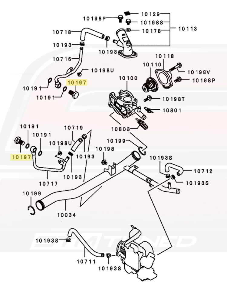 Mitsubishi OEM Eyebolt M14x27 for DSM/Evo (MF650114)