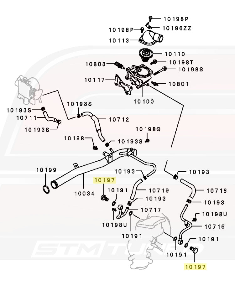 Mitsubishi OEM Eyebolt M14x27 for DSM/Evo (MF650114)