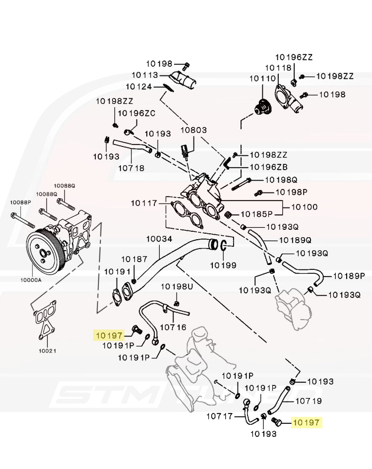Mitsubishi OEM Eyebolt M14x27 for DSM/Evo (MF650114)