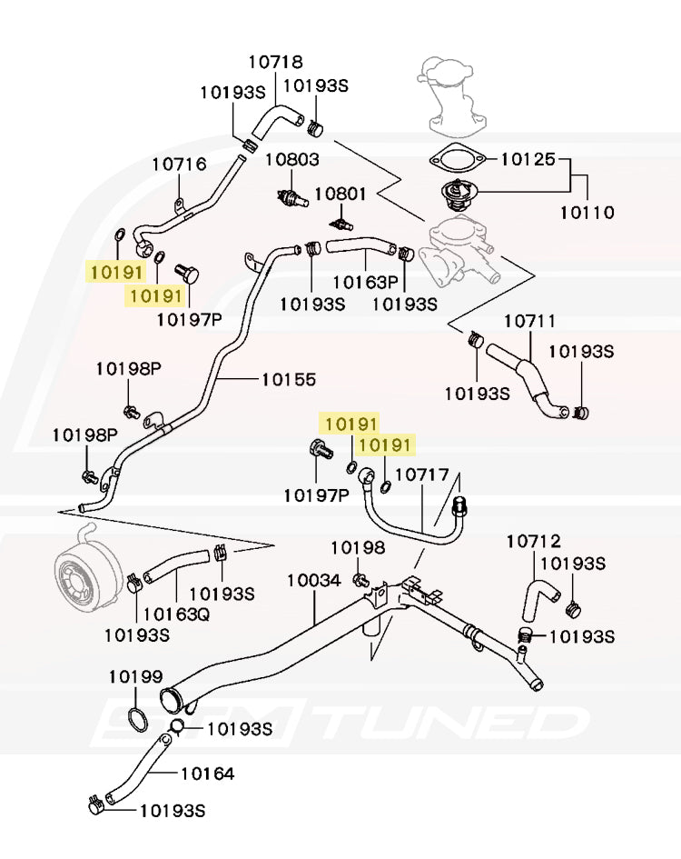 Mitsubishi OEM Copper Crush Washer 14mm (MF660065)