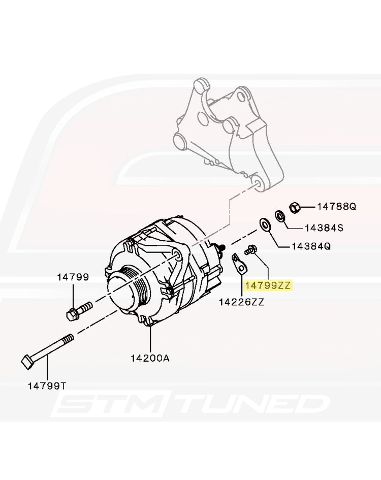 Mitsubishi OEM Alt Bracket / Oil Feeder Bolt for Evo X (MF911142)