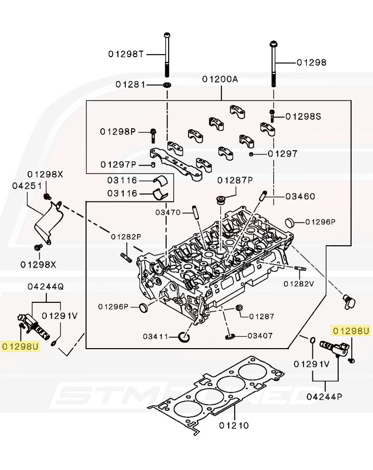 Mitsubishi OEM Alt Bracket / Oil Feeder Bolt for Evo X (MF911142)