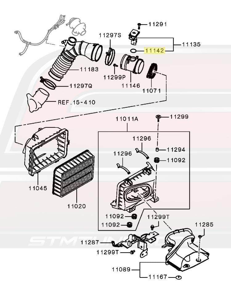 Mitsubishi OEM Mass Air Flow Sensor O-Ring for Evo X (MN137122)