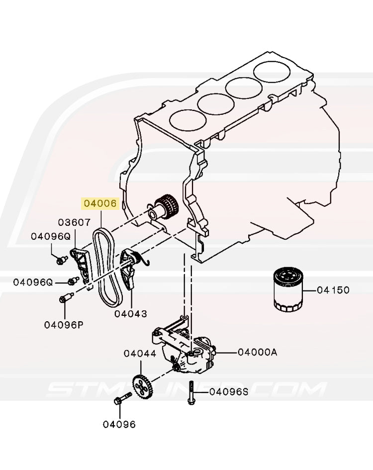 Mitsubishi OEM Oil Pump Chain for Evo X (MN183896)