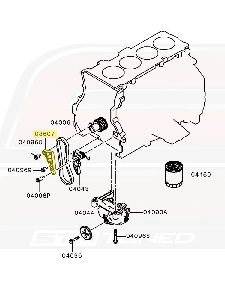 Mitsubishi OEM Oil Pump Chain Guide for Evo X (MN183897)