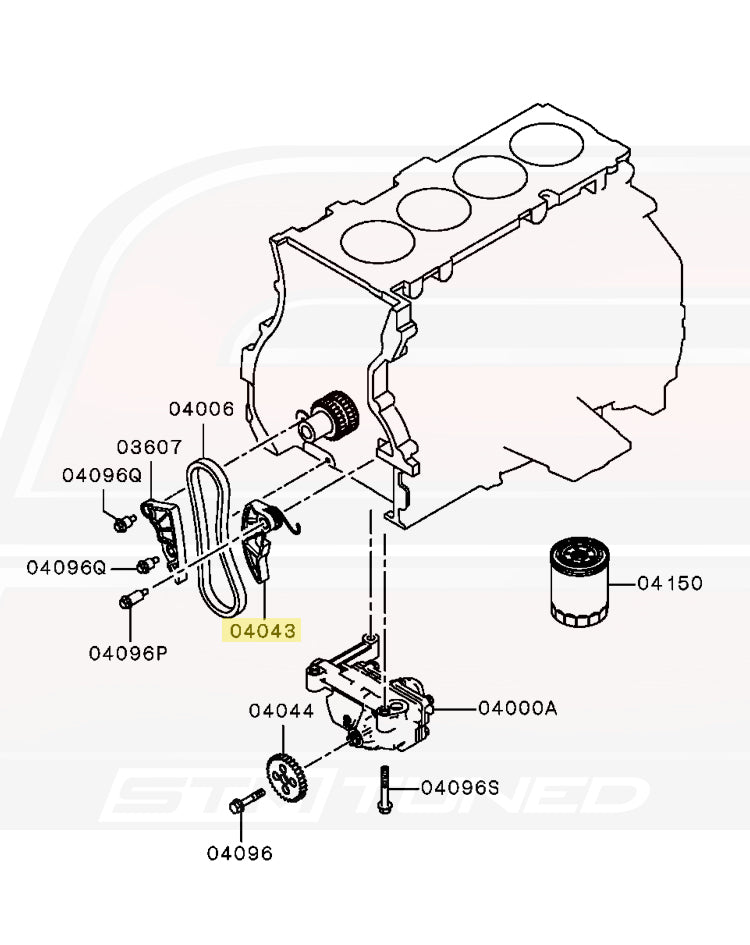 Mitsubishi OEM Oil Pump Chain Tensioner for Evo X (MN183898)