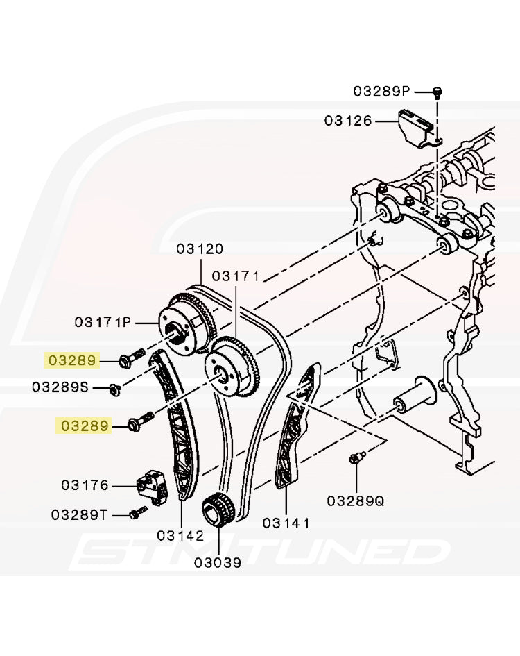 Mitsubishi OEM Cam Gear Bolt for Evo X (MN187128)