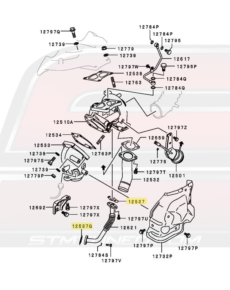 Mitsubishi OEM Turbo Oil Return Line Gasket (MN156738)