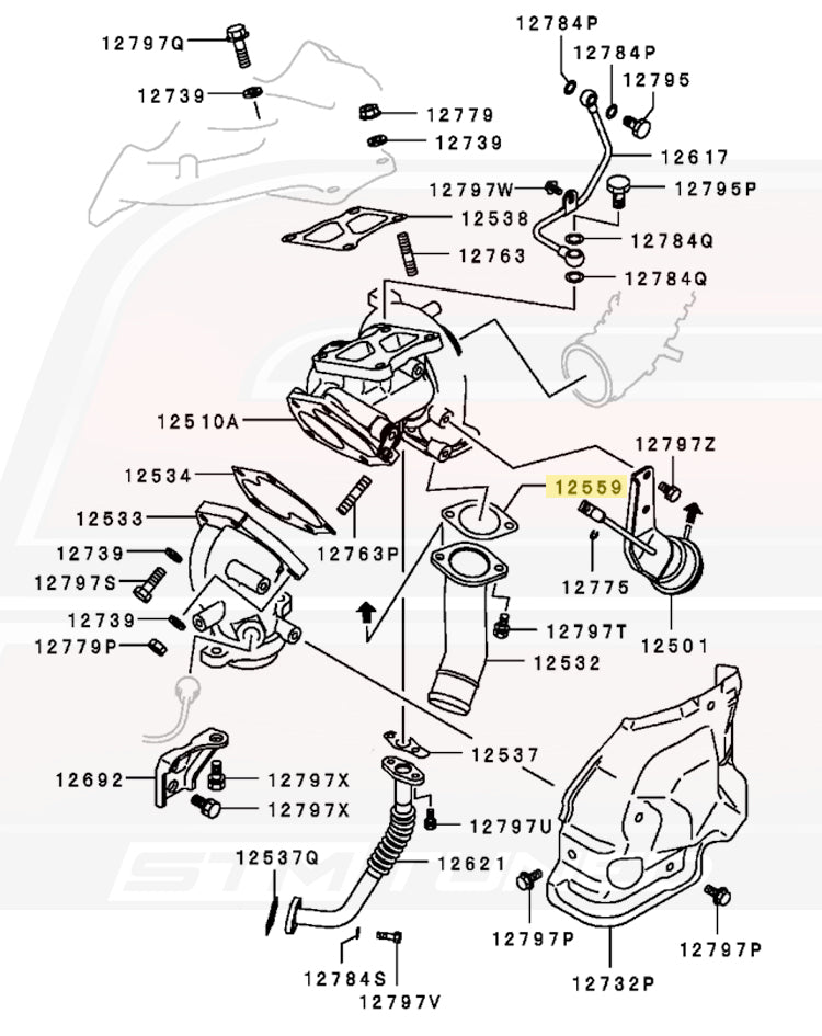 Mitsubishi OEM J-Pipe Turbo Outlet Gasket for Evo 4-X (MR281085)