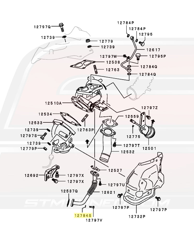 Mitsubishi OEM Oil Return Line Bolt Gasket for 1G/2G DSM and Evo 4-9 (MR497720)