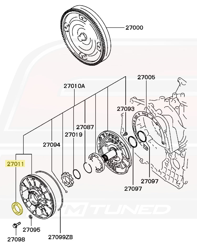 Mitsubishi OEM Torque Converter Output Seal for DSM (MR967673)