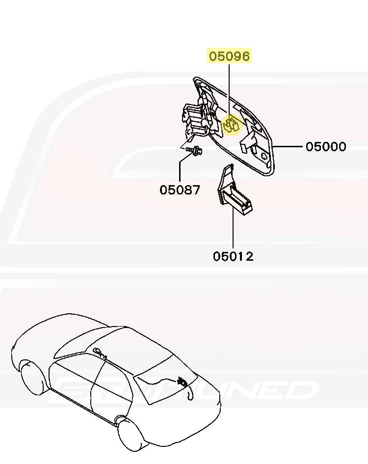 Mitsubishi OEM Gas Door Pop Clip (MR970563)