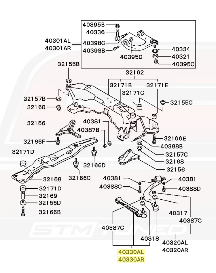 Mitsubishi OEM Front Lower Lateral Control Arms for 2G DSM