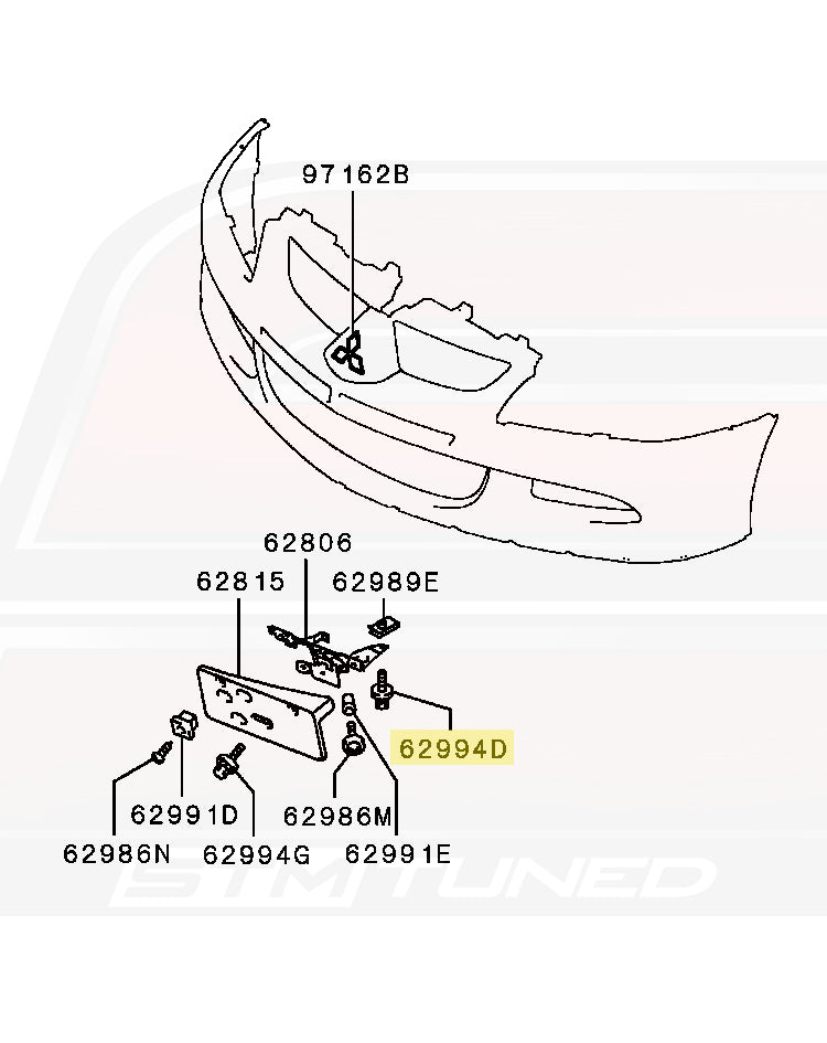 Mitsubishi OEM Mounting Bolt M6x16 for DSM Evo (MS240121)