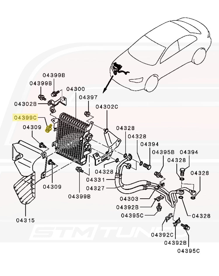 Mitsubishi OEM Bolt for Evo X IC Piping / Oil Cooler (MS240148)