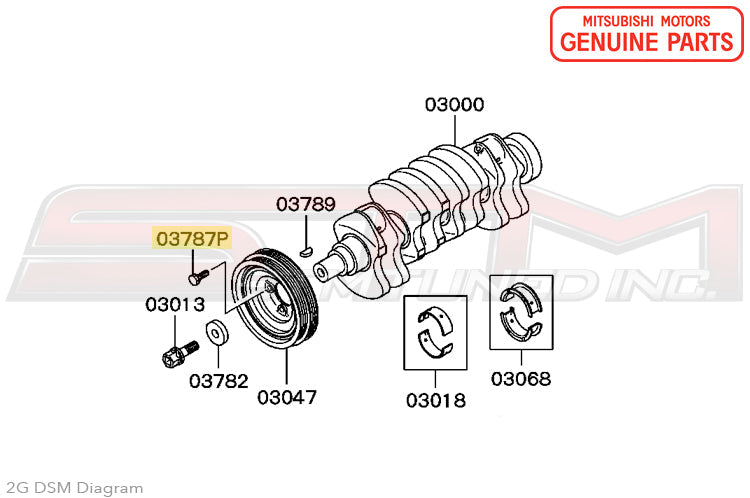 Mitsubishi OEM Crank Pulley Bolt for 1G/2G DSM (MS240211)