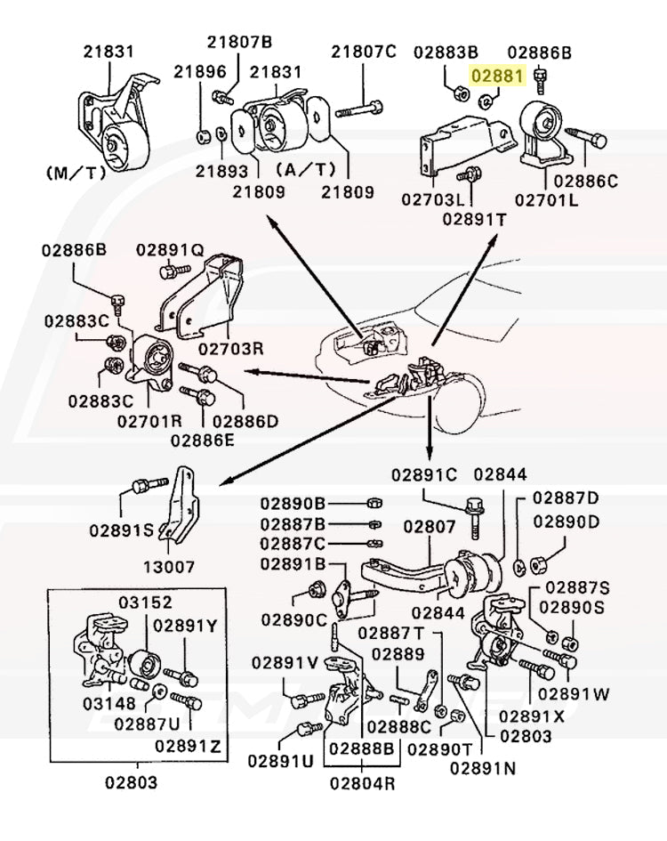 Mitsubishi OEM M10 Washer for 1G/2G DSM Rear Mount/Axle (MS450043)