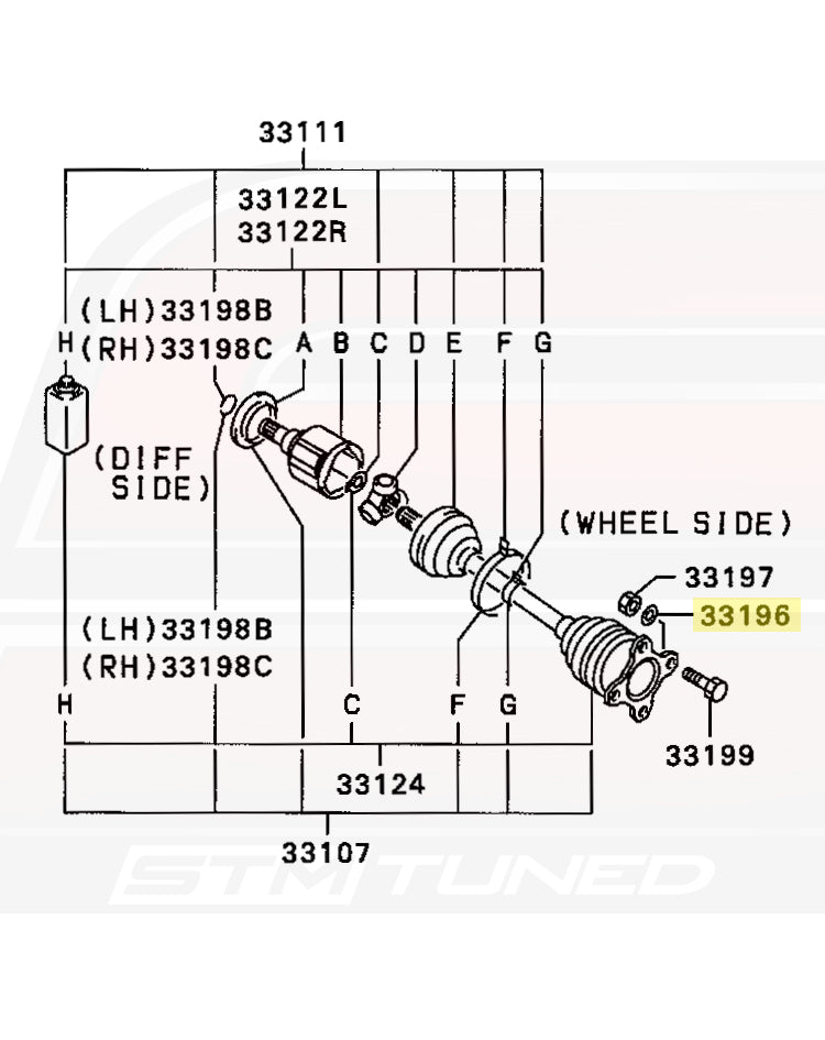 Mitsubishi OEM M10 Washer for 1G/2G DSM Rear Mount/Axle (MS450043)