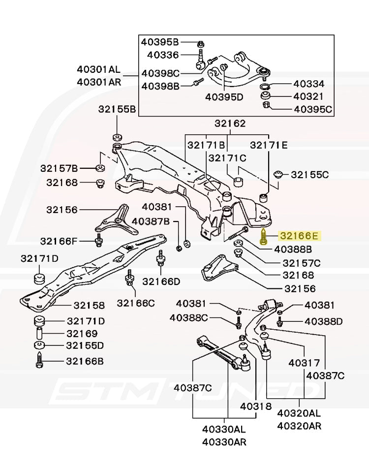 Mitsubishi OEM Front Suspension Arm Bolt for 1G/2G DSM (MU140027)