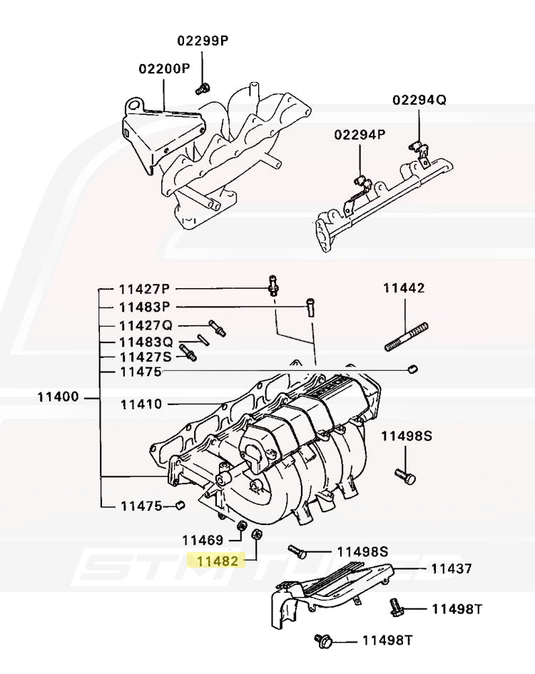 Mitsubishi OEM M10 Nut for Evo DSM (MU430002)