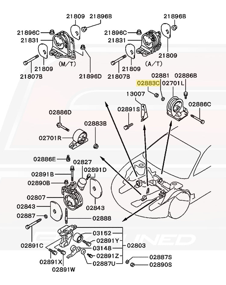 Mitsubishi OEM M10 Nut for Evo DSM (MU430002)