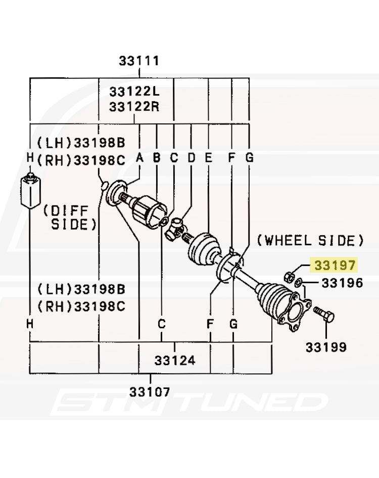 Mitsubishi OEM M10 Nut for Evo DSM (MU430002)