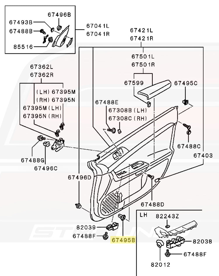 Mitsubishi OEM Speaker/Mirror Grommet (MU480032)
