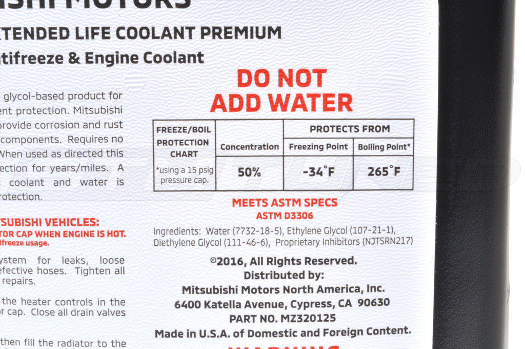 Mitsubishi Motors Long Life Coolant 1 Gallon (MZ320125)