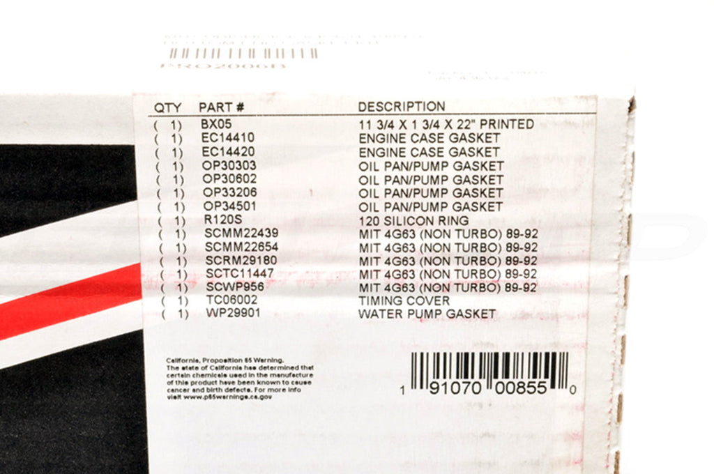 Cometic Bottom End Engine Gasket Kit for 1G 6-Bolt DSM (PRO2006B)