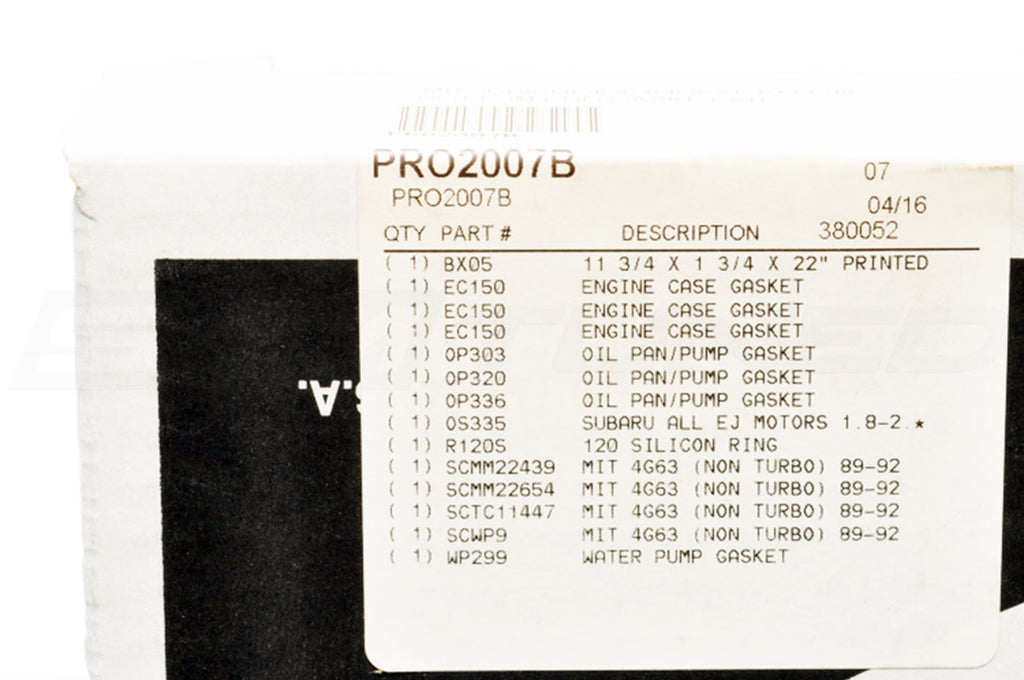 Cometic Bottom End Engine Gasket Kit for 1G 7-Bolt DSM (PRO2007B)
