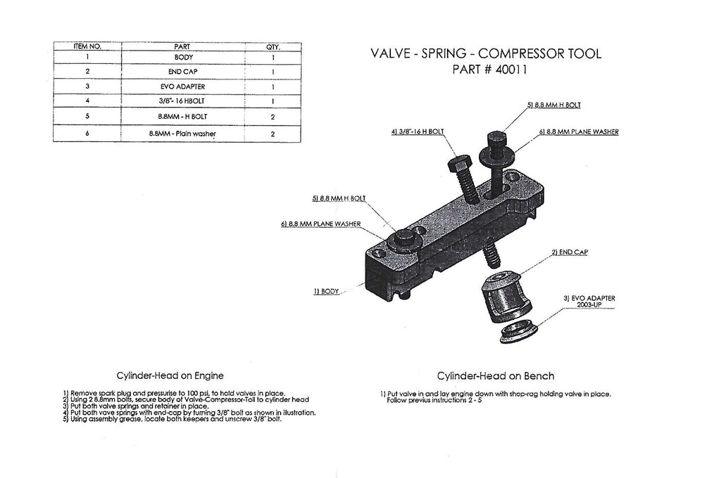 EuroExport Valve Spring Compressor Tool for 4G63 Evo/DSM (SC-40011)