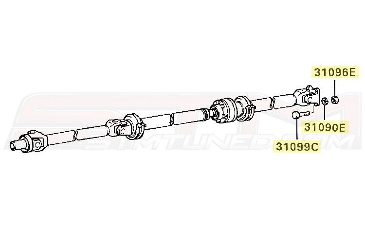Mitsubishi OEM Driveshaft to Rear End Bolt Kit for DSM & Evo 7/8/9
