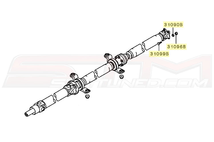 Mitsubishi OEM Driveshaft to Rear End Bolt Kit for DSM & Evo 7/8/9