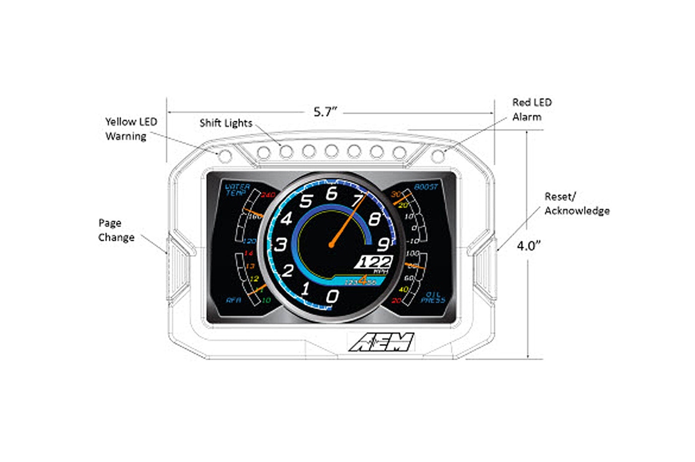 AEM CD5 Carbon Digital Racing Dash Display