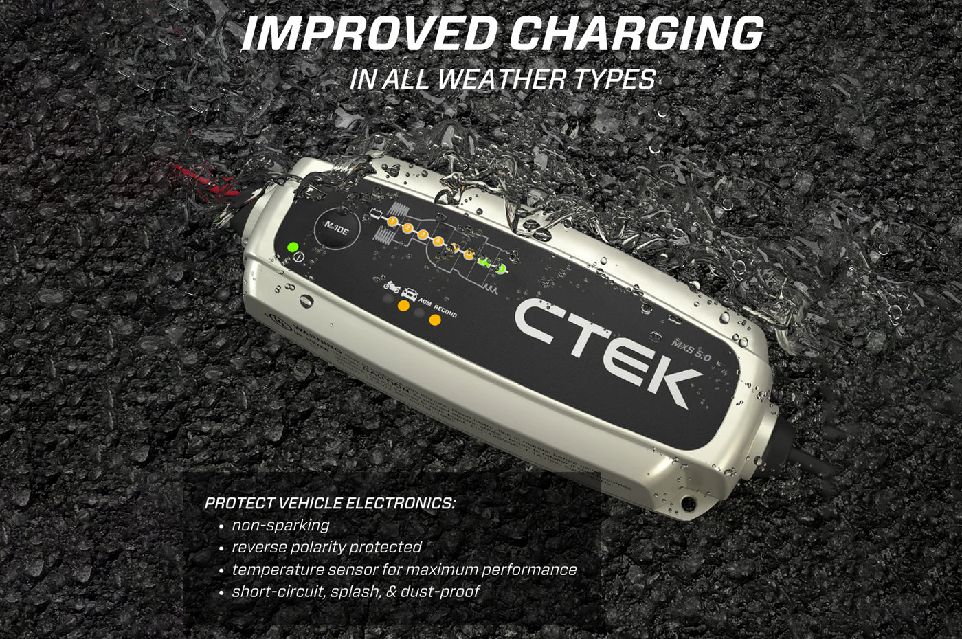 CTEK MXS 5.0 Battery Charger for 12 Volt Batteries (40-206)