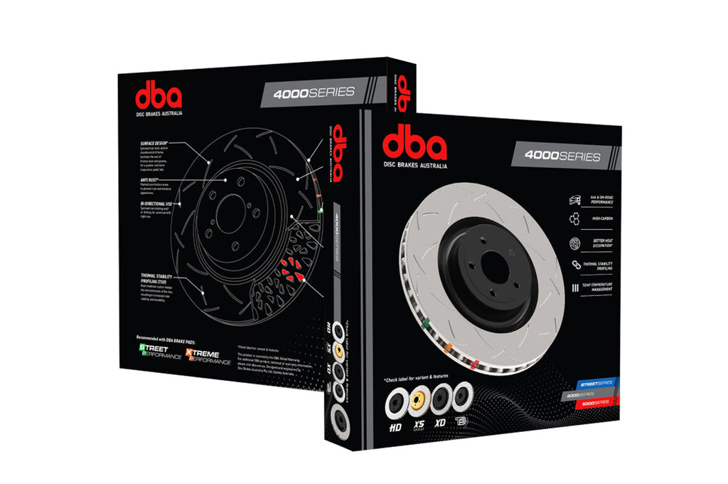 DBA 4000 T3 Slotted Front Rotor for 92-99 AWD DSM