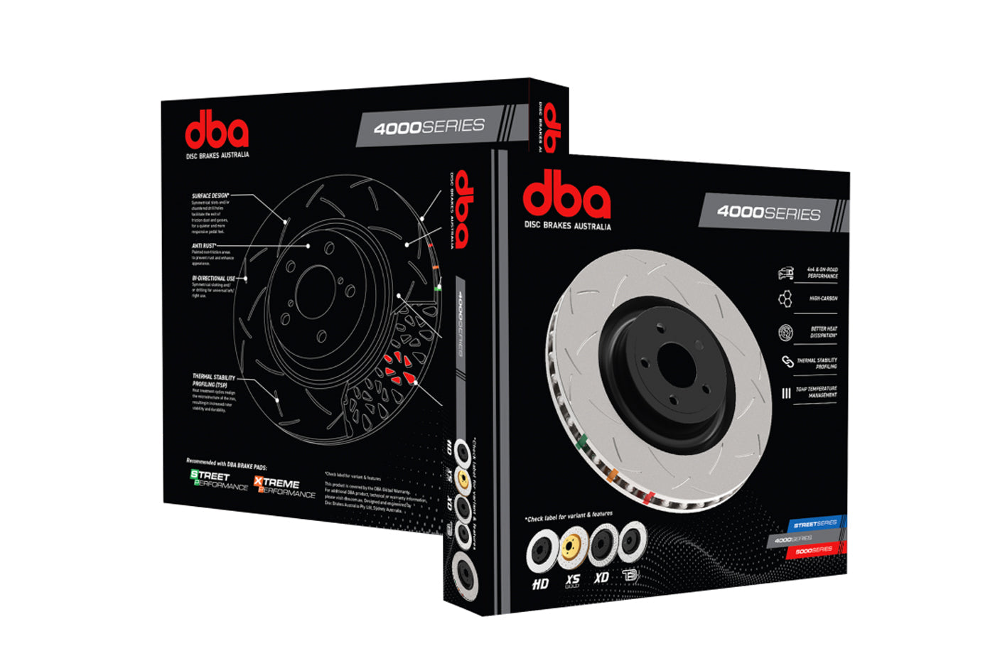 DBA 4000 T3 Slotted Front Rotor for 92-99 AWD DSM