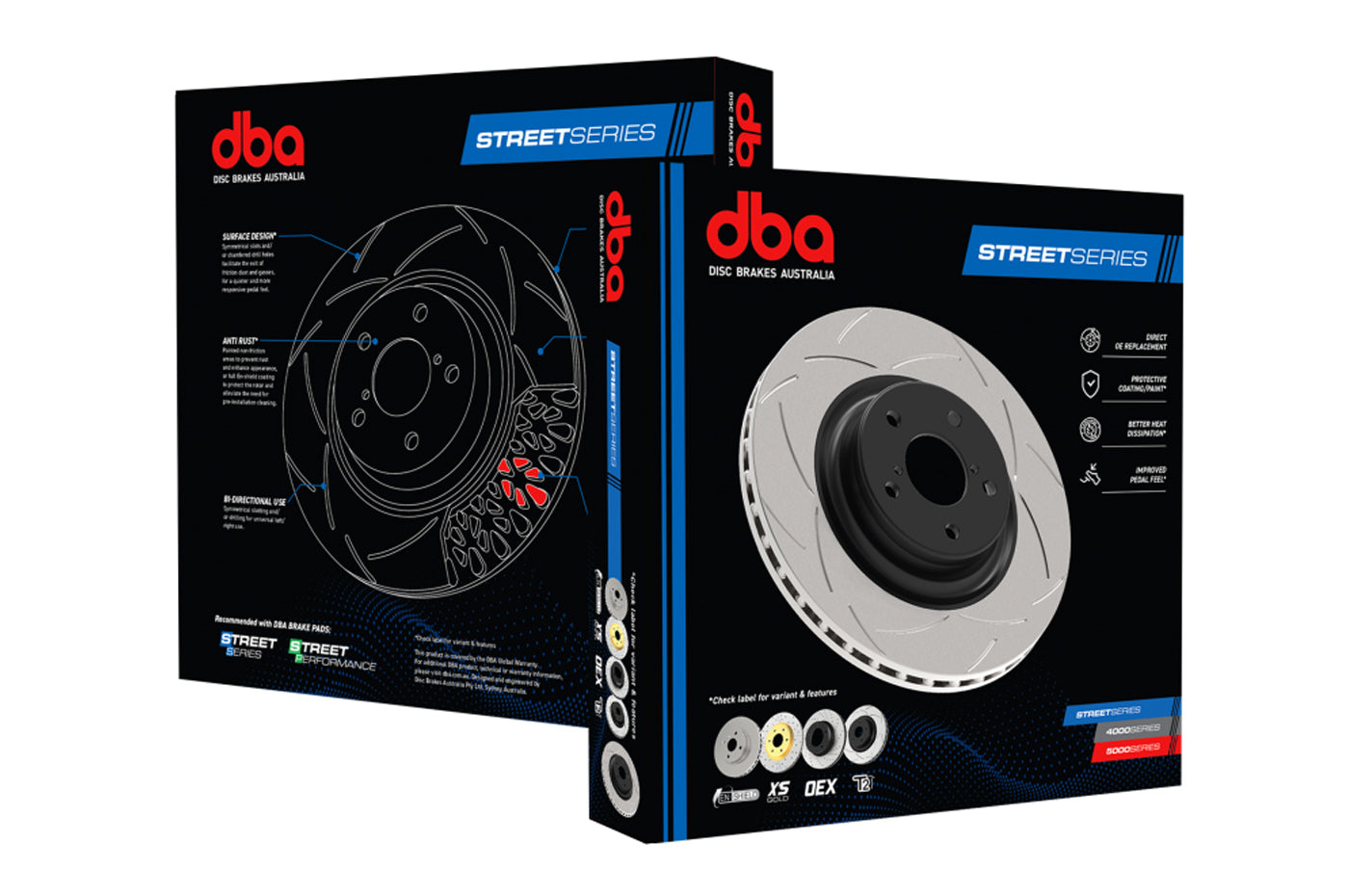 DBA Street T2 Slotted Front Rotor for 92-99 AWD DSM