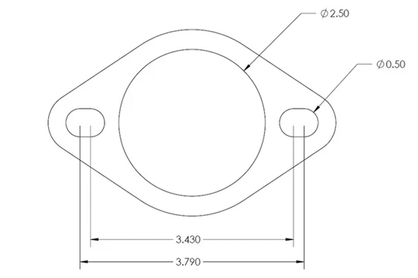 GrimmSpeed 2-Bolt Universal 2.25"-2.5" Multi-Layer Gasket (020031)
