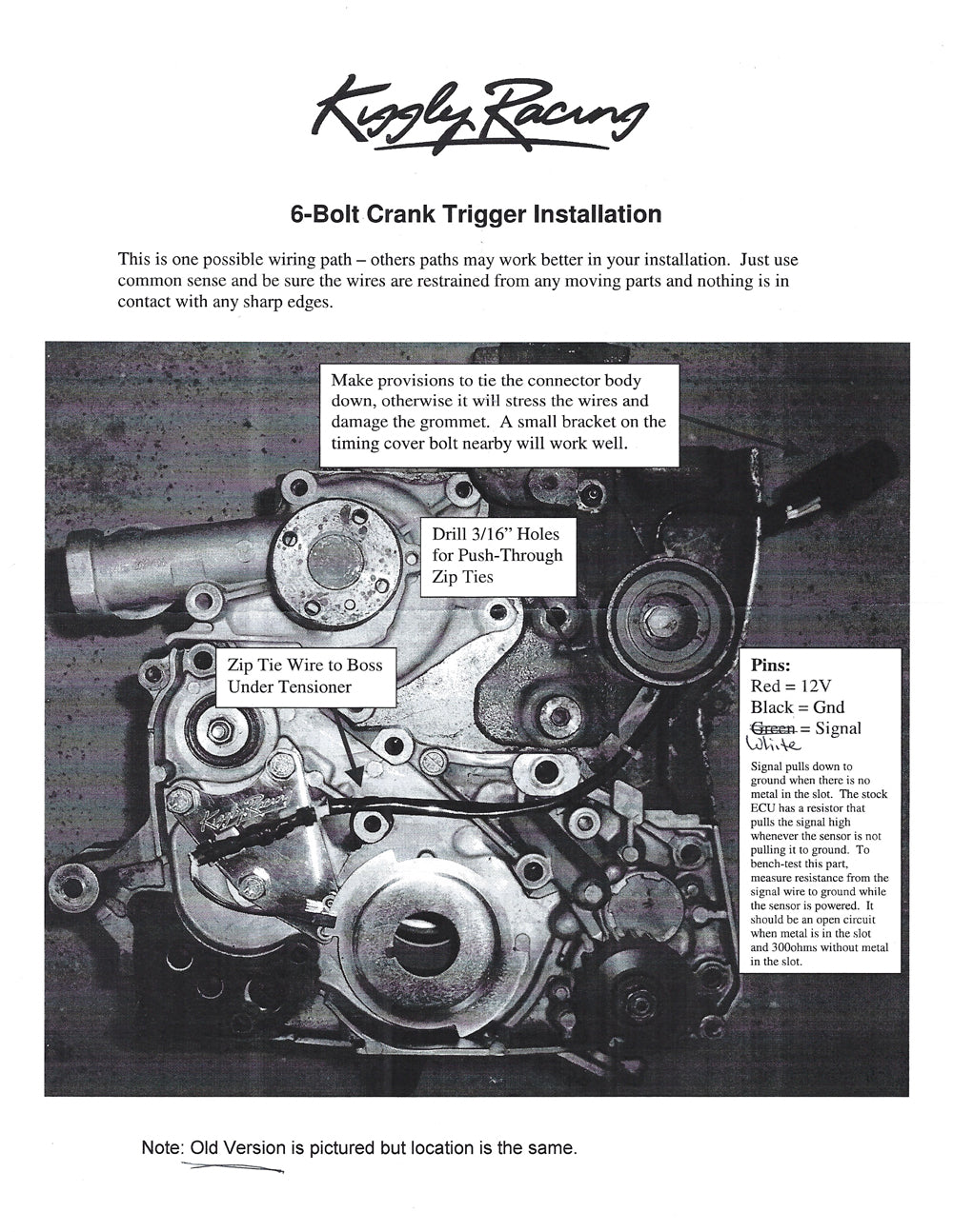 Kiggly 2-Tooth Crank Trigger Sensor Kit for 6-Bolt 4G63 (CT-V2-A)