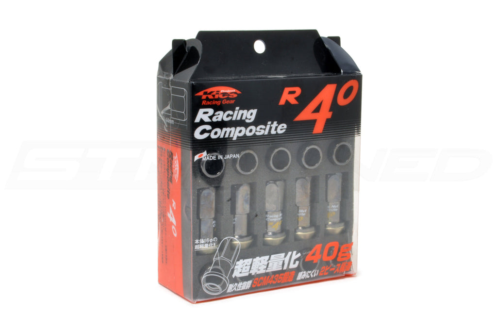 Project Kics R40 Black Lug Nuts (M12 x 1.5) (KRC01K)