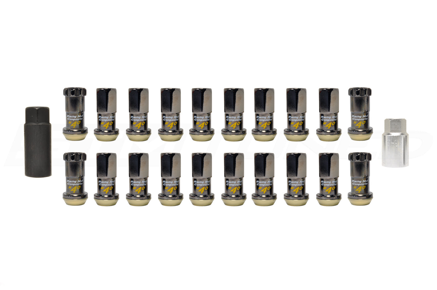 Project Kics R40 Black Lug Nuts with Locks (M12 x 1.5) (KRC11K)